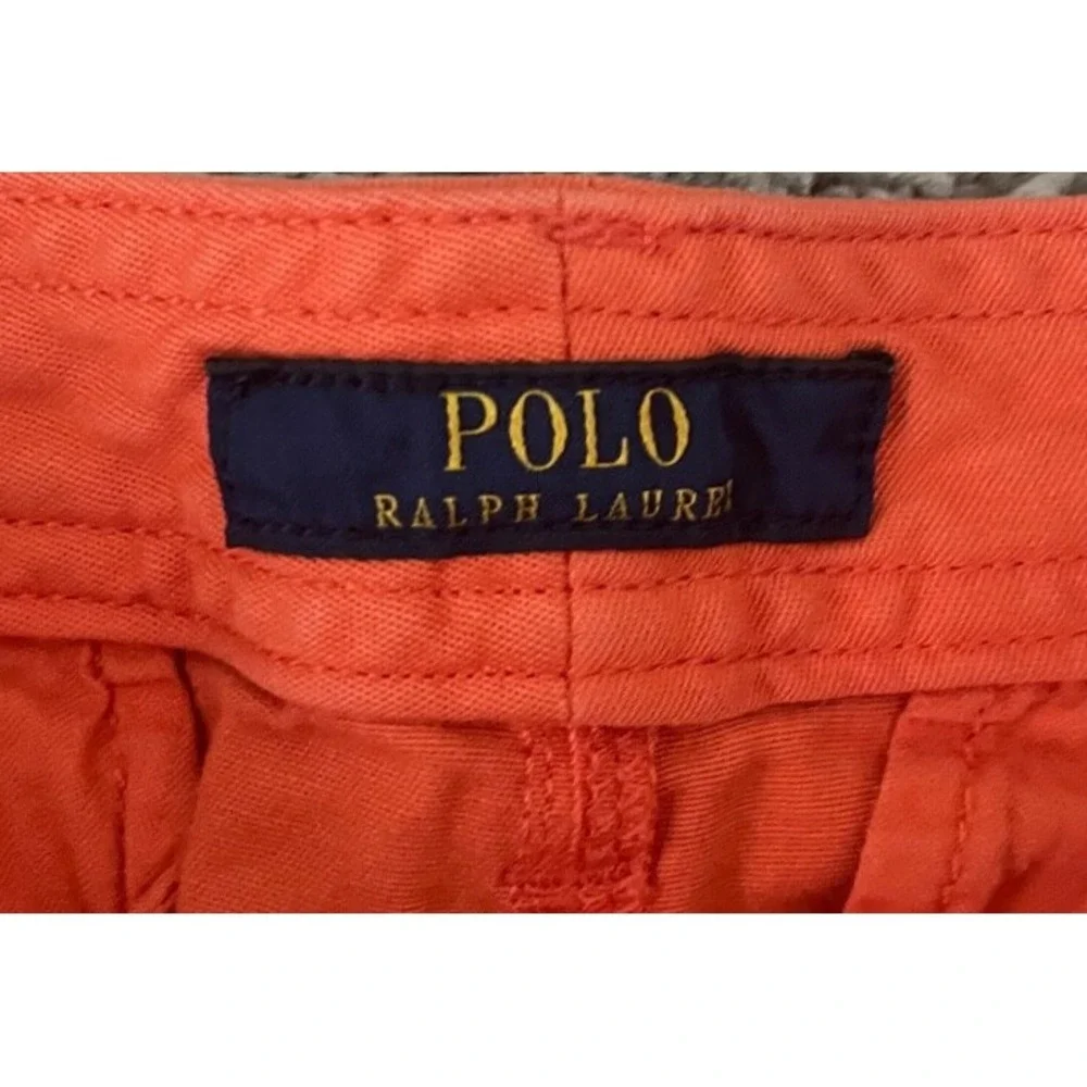 Polo Ralph Lauren Cargo Pants Women's 8‎ Orange Zip Utility Gorpcore